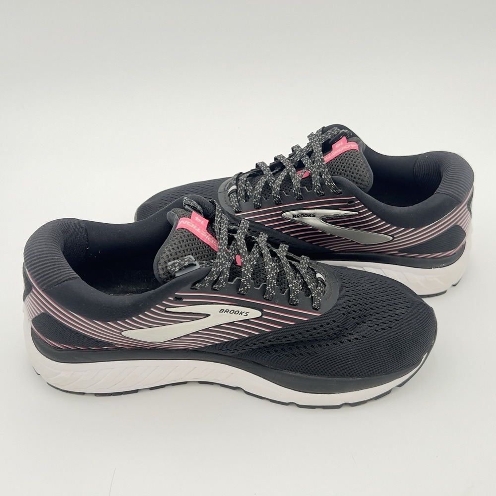 Brooks Addiction 14 1203061B050 Womens 9.5 B Running Shoes Black Pink Sneakers